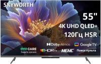 ��������� QLED Skyworth 55" 55Q66H Google TV Frameless ������/����������� 4K Ultra HD 60Hz DVB-T DVB-T2 DVB-C DVB-S DVB-S2 USB WiFi Smart TV