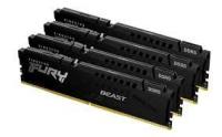 64Gb Kingston FURY Beast Black, DDR5, DIMM, PC41600, 5200Mhz,  XMP CL40 (Kit of 4) (KF552C40BBK4-64) (retail)