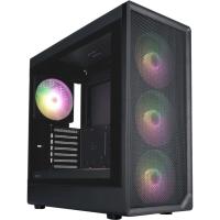 ������ 1STPLAYER AU8 ARGB Black / E-ATX / 4x140mm ARGB fans / AU8-BK-4FE7-14