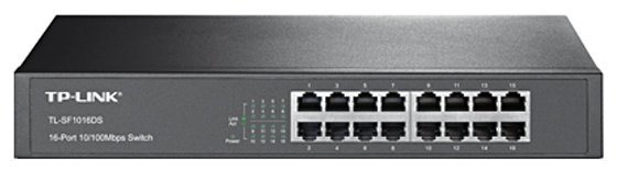 TP-Link TL-SF1016DS  16- 10/100 /, 16  RJ45 10/100 /, 1U 13-,  