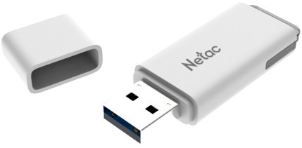 USB Flash ���������� 128Gb Netac U185 USB3.0 White, � ���������