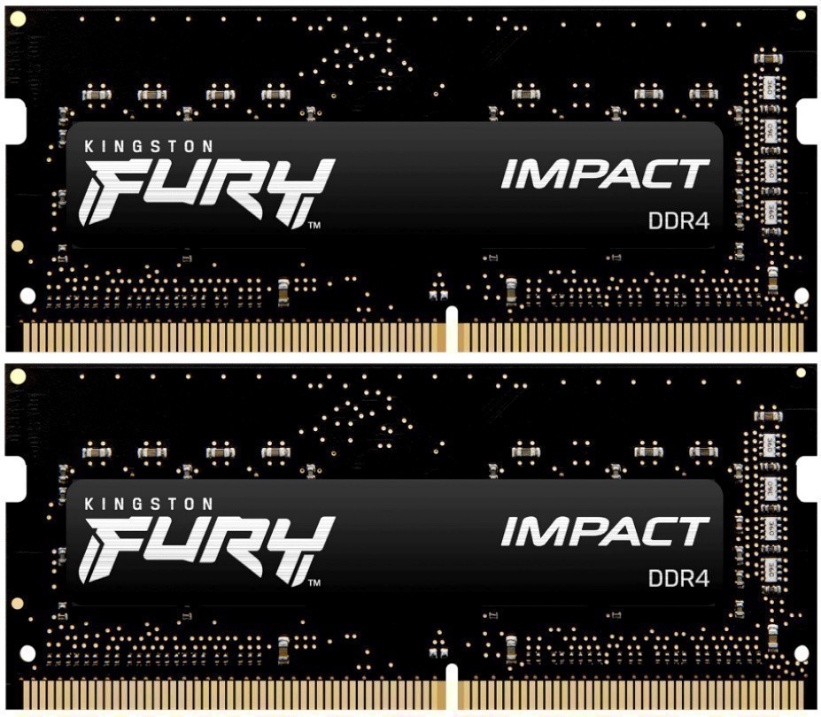   32Gb Kingston Fury Impact (KF432S20IBK2/32) (2x16Gb KIT) DDR4, 3200MHz, SO-DIMM 