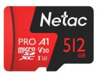 Флеш карта microSDHC 512Gb Class10 Netac NT02P500PRO-512G-R P500 Extreme Pro + adapter