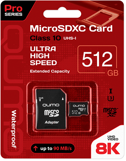  512Gb MicroSD QUMO Class 10 (QM512GMICSDXC10U3)