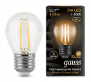   Gauss LED Filament Globe E27 5W 2700K