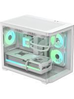 ������ Formula V Line Crystal U2M Floe White, MATX, TYPE-C*1, USB3.0*1, Curved Glass, SIDE 2x FLOE ARGB, REAR 1x FLOE ARGB