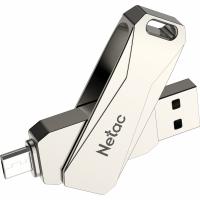 USB Flash  128Gb Netac U782C Silver