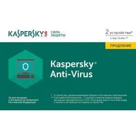 Kaspersky Anti-Virus Russian 2-Desktop 1 year Renewal Card (KL1171ROBFR)