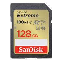   SD 128GB SanDisk SDXC Class 10 V30 UHS-I U3 Extreme 180MB/s