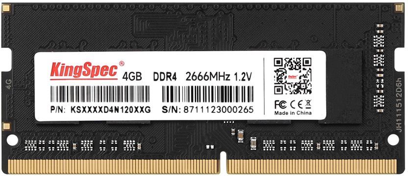   4Gb DDR4 2666MHz KingSpec SO-DIMM (KS2666D4N12004G) 4 , DDR4, 21300 /, CL19, 1.2 