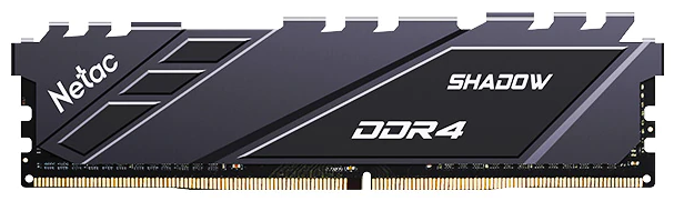   16Gb Netac Shadow (NTSDD4P32SP-16E) DDR4, 3200MHz, CL16, 1.35V, Gray, with radiator 