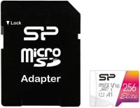 ����� ������ 256Gb MicroSD Silicon Power Elite + SD ������� (SP256GBSTXBV1V20SP)