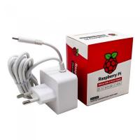Raspberry Pi 4 Model B Блок питания Official Power Supply Retail, White, 5.1V, 3A, Cable 1.5 m, USB Type С output jack, для Raspberry Pi 4 B (187-3413)(187-3421)(RASP4233)
