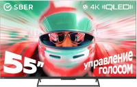 ��������� QLED Sber 55" SDF-55UQ7000MBAC 4K Ultra HD 60Hz ����� �� WiFi Smart TV �����-�����