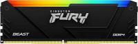  16GB Kingston Fury Beast RGB KF432C16BB12A/16, DDR4, 3200MHz, PC4-25600, CL16, DIMM 288-pin, 1.35, dual rank, Ret