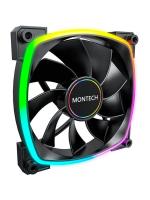 ���������� Montech RX120 PWM Reverse Black / 120mm, 4pin PWM, 3pin ARGB, 800-1600RPM, 59.0CFM, 27.0dBA, Rifle bearing / RX120B