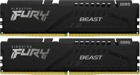   DDR 5 DIMM 64Gb PC51200, 6400Mhz, Kingston FURY Beast Black XMP CL32 (Kit of 2) (KF564C32BBK2-64)