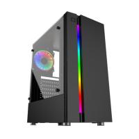 Exegate EX283743RUS  Miditower EVO-9201 Black-RGB light, ATX, <700NPX>,  , 2*USB+1*USB3.0, HD Audio