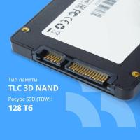 CBR SSD-256GB-2.5-BS24b, ���������� SSD-����������, ����� "Base", 256 GB, 2.5", SATA III 6 Gbit/s, 3D TLC NAND, R/W speed up to 550/500 MB/s, TBW (TB) 128, OEM