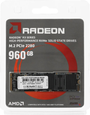 ���������� SSD AMD PCIe 3.0 x4 960GB R3MP30960G8 Radeon M.2 2280