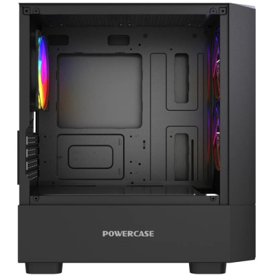 ������ Powercase Mistral Micro A15B, Tempered Glass, 3x120mm FRGB fan, ������, mATX  (CMMA15B-L3)