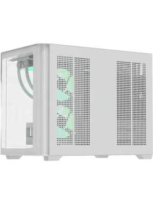 ������ Formula V Line Crystal U2M Floe White, MATX, TYPE-C*1, USB3.0*1, Curved Glass, SIDE 2x FLOE ARGB, REAR 1x FLOE ARGB