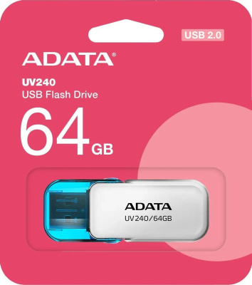 ���� ���� A-Data 64GB UV240 AUV240-64G-RWH USB2.0 �����/�������