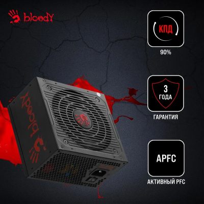 ���� ������� Bloody ATX 750W BD-PS750G 80+ gold (20+4pin) APFC 120mm fan 6xSATA Cab Manag RTL