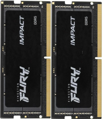 ����������� ������ SO-DIMM DDR 5 DIMM 64Gb PC38400, 4800Mhz, Kingston FURY Impact, CL38 (Kit of 2) (KF548S38IBK2-64)