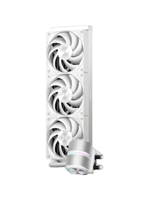 ������� ���������� PCCooler DE360 Pro WH (300W, 360mm, White, ARGB Pump, Fans: 3x120mm, 86.73CFM, 32dBA, 2200RPM/ Pump height 57mm, 28dBA, 3200RPM, Rad thickness 27mm/ S: 1851, 1700, 1200, 115X, AM5, AM4, AM3)