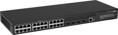 DAHUA 28-�������� ����������� ����������, ������� L3�����: 24 RJ45 10/100/1000����/�, 4 SFP+ 1000/10000����/�(uplink); �������: 100~240�(AC); �����������: �� 6��