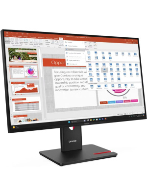 ������� Lenovo ThinkVision T27-40 27" 16:9 FHD (1920x1080) IPS, 120Hz, 300N, 1xHDMI 1.4, 1xDP 1.2, 1xVGA, 3xUSB-A (USB 5Gbps), 1xUSB-C (USB 5Gbps, PD 15W), 1xUSB-B (USB 5Gbps), LTPS, 1Y
