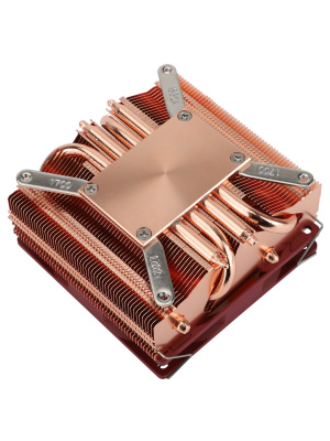 ����� ��� ���������� Thermalright AXP-90 X53 Full (4-pin PWM, 38mm, Cu/Cu, 4x6mm, 1x92mm, 42.58CFM, 22.4dBA, 2700RPM, S: 1851/1700/1200/115X, AM5/AM4, orange, red)