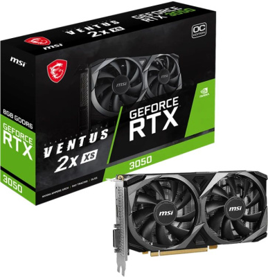 ���������� MSI NVIDIA GeForce RTX 3050 Ventus 2X XS 8G OC, GDDR6, Ret