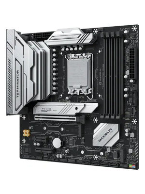 ����������� ����� MAXSUN MS-Terminator B860M, LGA1851, B860, 4*DDR5, 4*SATA3, 3*M.2, USB 3.2, USB 2.0, Type-C, 1*PCIEx16, 1*PCIex4, 1*PCIex1, HDMI+DP, mATX