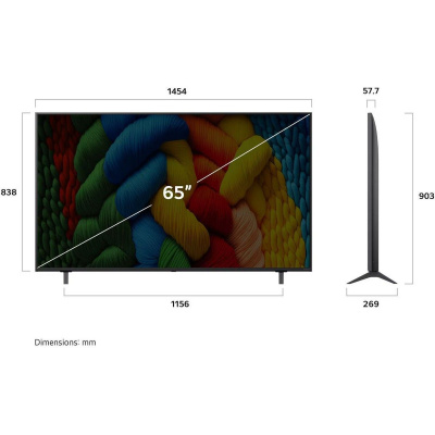 ��������� LG 65" 65NANO80A6B.ARUG, NanoCell, 4K Ultra HD, ����� ����, ����� ��, WebOS