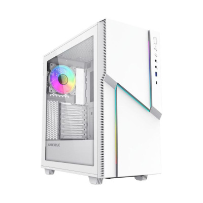 ������ Gamemax ZORRO COC WHITE ��� �� (Midi Tower, �����., 1�USB3.0, 1�USB Type-C, COC fan)