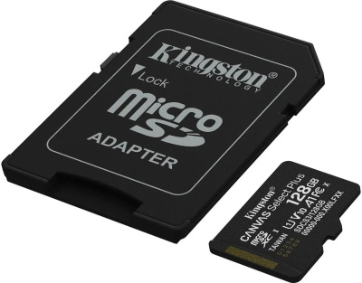 ���� ����� microSDXC 128GB Kingston SDCS3/128GB Canvas Select Plus + adapter