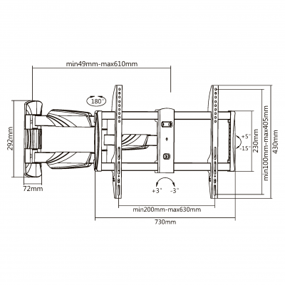��������� Ultramounts UM 909 37-75" max 35�� VESA 600x400 ���������-��������� � ���������