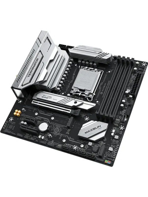 ����������� ����� MAXSUN MS-Terminator B860M WIFI, LGA1851, B860, 4*DDR5, 4*SATA3, 3*M.2, USB 3.2, USB 2.0, Type-C, 1*PCIEx16, 1*PCIex4, 1*PCIex1, HDMI+DP, mATX