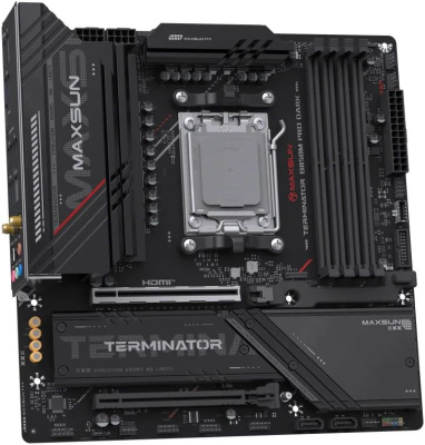 ����������� ����� Maxsun Terminator B850M PRO DARK WIFI, AMD B850, Socket AM5, mATX