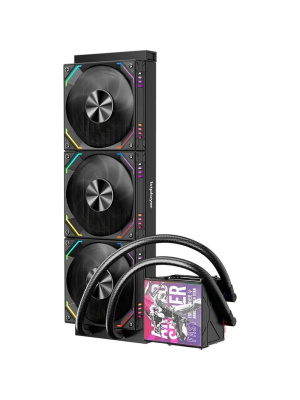 ������� �������� ���������� 1STPLAYER F.A.S.T. FT-360 Black / 3x120mm ARGB fans, 300W TDP, 3.95" LCD screen / FT-360-BK