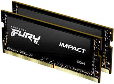   32Gb Kingston Fury Impact SO-DIMM DDR4 2666MHz (KF426S15IB1K2/32) (2x16Gb KIT)