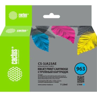 �������� �������� Cactus CS-3JA23AE 963 ������� (11��) ��� HP OfficeJet 9010/9012/9013/9014