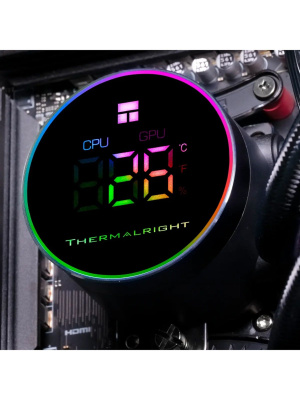 ������� �������� ���������� Thermalright Frozen Magic 360 Digital V2 Black ARGB Soc-AM5/AM4/1200/1700/1851 ������ 4-pin 28dB Al LCD Ret (F-MAGIC-360-DIGITAL-BL-ARGB-V2)