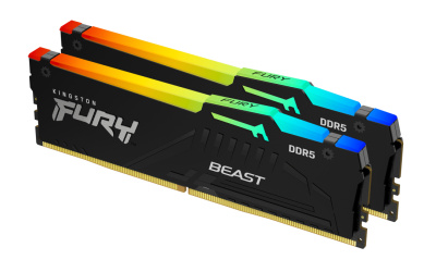 ������ DDR5 2x32GB 5200MHz Kingston KF552C40BB2AK2-64 Fury Beast Black RTL PC5-41600 CL40 DIMM ECC 288-pin 1.25� dual rank Ret