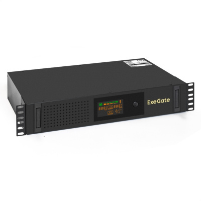 ��� ExeGate ServerRM UNL-1000.LCD.AVR.2SH.3C13.USB.2U  1000VA/650W, Color LCD, AVR, 2�Schuko+3�C13, USB, 2U, ��������� � ������, Black (EX293850RUS)