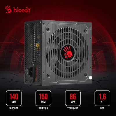 ���� ������� Bloody ATX 650W BD-PS650B 80+ bronze (20+4pin) APFC 120mm fan 6xSATA RTL