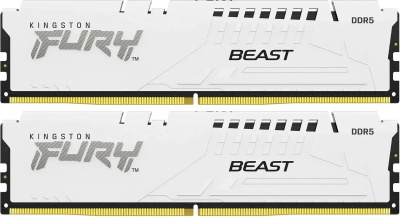 ������ �����������/ Kingston 64GB 5200MT/s DDR5 CL40 DIMM (Kit of 2) FURY Beast White XMP (KF552C40BWK2-64)