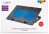 Охлаждающая подставка для ноутбука CBR CLP15502 до 15.6", 2 вентилятор, 2x USB, LED-подсветка, алюминий + пластик